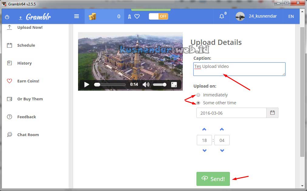 Upload Video Instagram dari PC