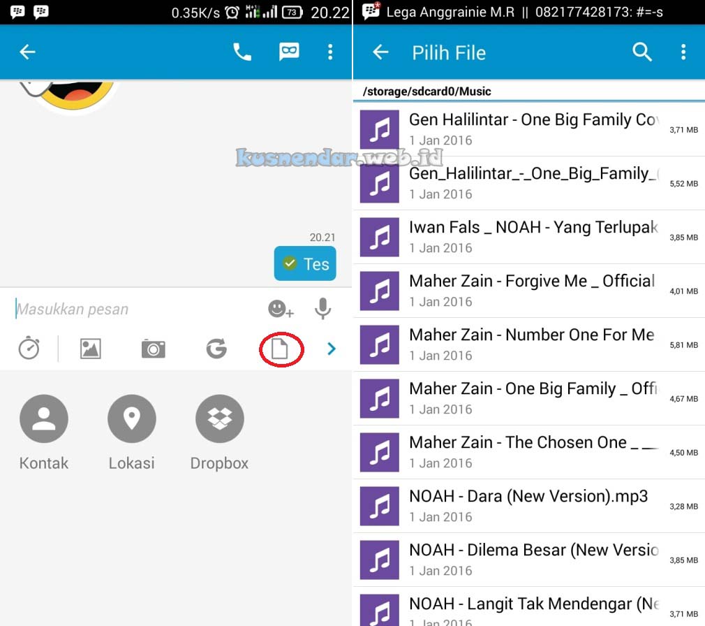 attachment di BBM