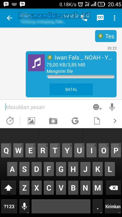 kirim lagu lewat BBM