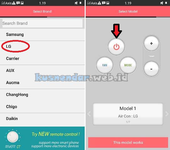 mengubungkan AC dengan Android