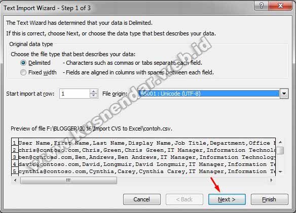 Import CSV File ke Excel_1