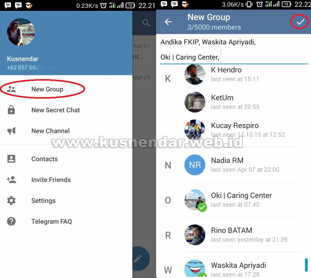 Membuat Grup Aplikasi Telegram