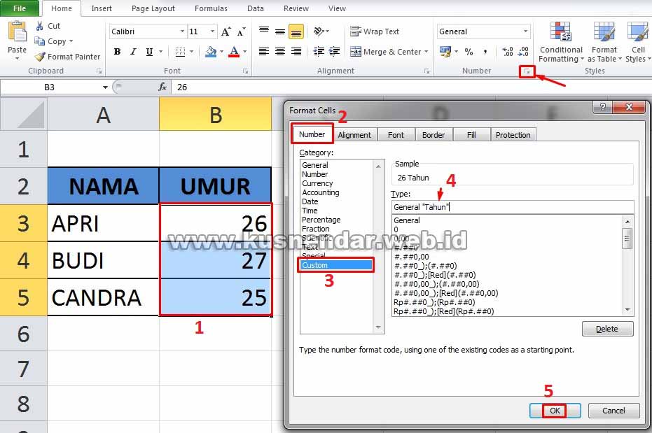 Nambah Satuan Excel