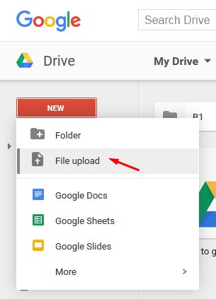 Upload File ke Google Drive