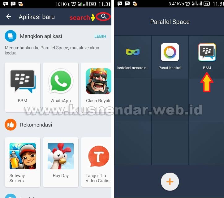 Clone BBM di Android