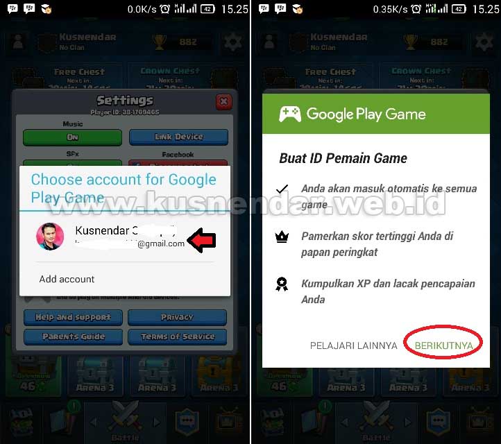 Membuat ID Game Google