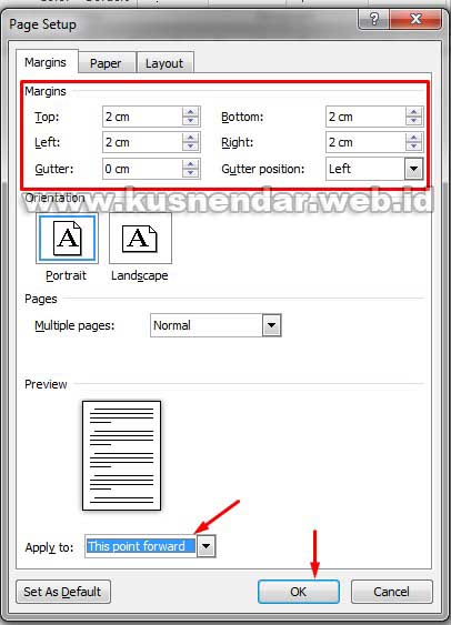 Beda Margin satu File