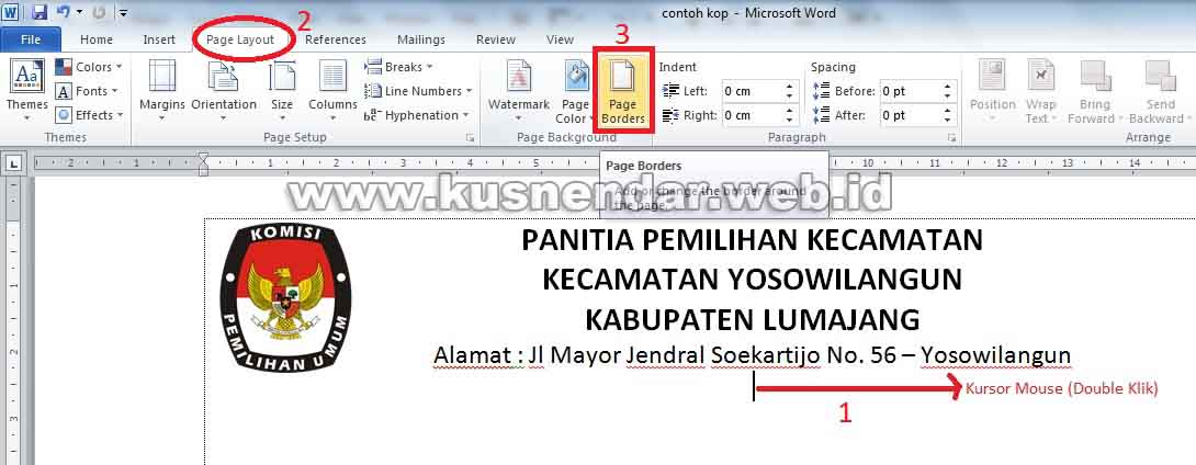 Cara Membuat Garis Kop Surat Yang Benar Di Word 2007 2010