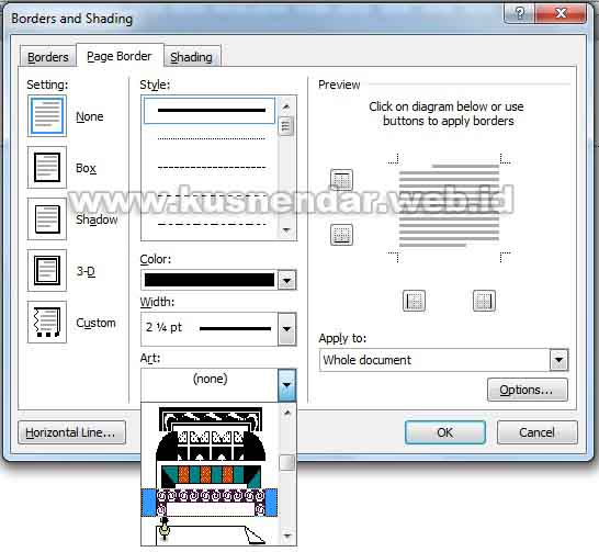 Jenis Page Border Word