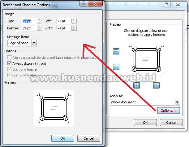 Mengatur Margin Page Border Word