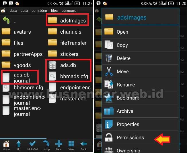 Merubah FIle Permissions BBM Android