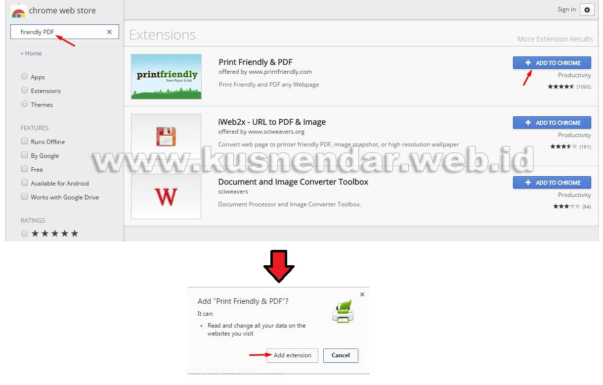 Install extension PDF Chrome