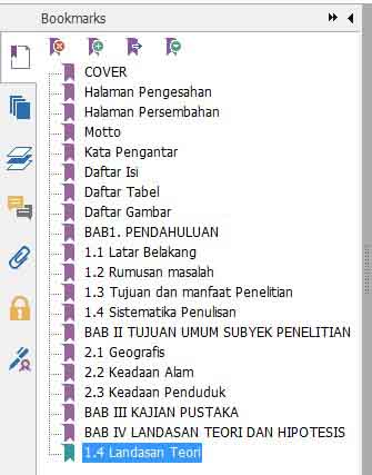 Menambah Bookmark di PDF