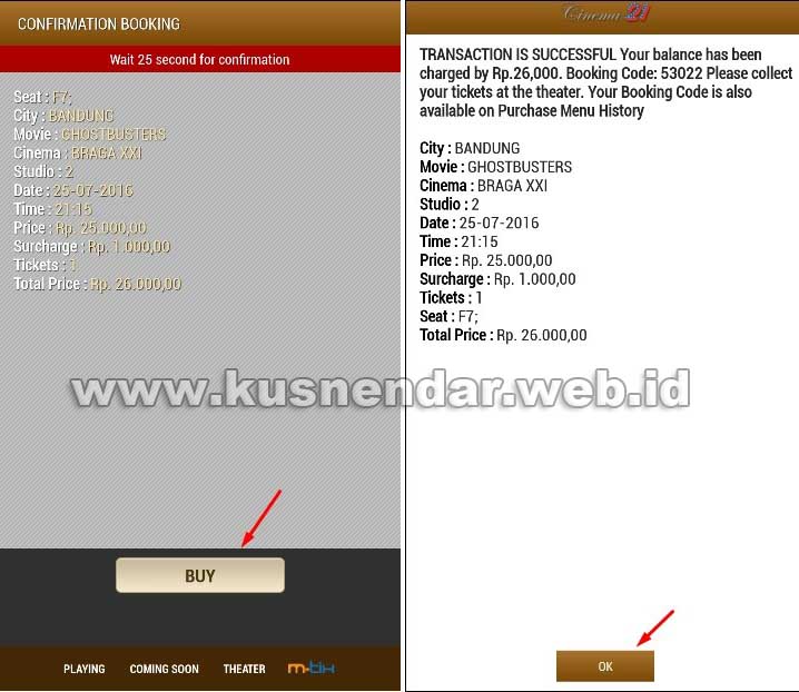 pesan tiket bioskop online di android