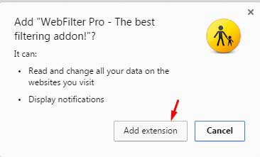 Add Extension WebFIlter