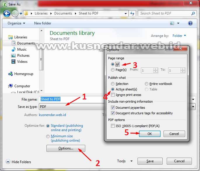 Save Excel to PDF