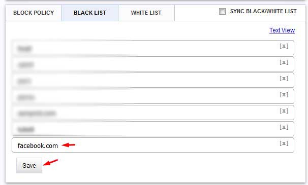 blokir blacklist facebook