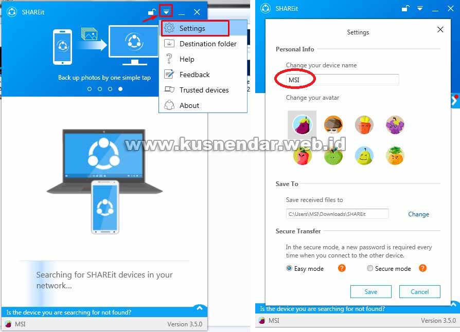 setting-akun-shareit-komputer