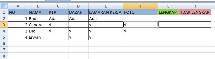 rumus excel menghitung jumlah cell isi data