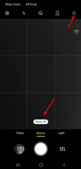 menghilangkan efek beauty pada samsung