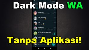 mengaktifkan dark mode wa di android