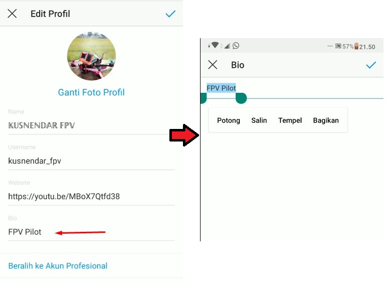 Cara Membuat Tulisan Miring di Bio Instagram Tanpa 